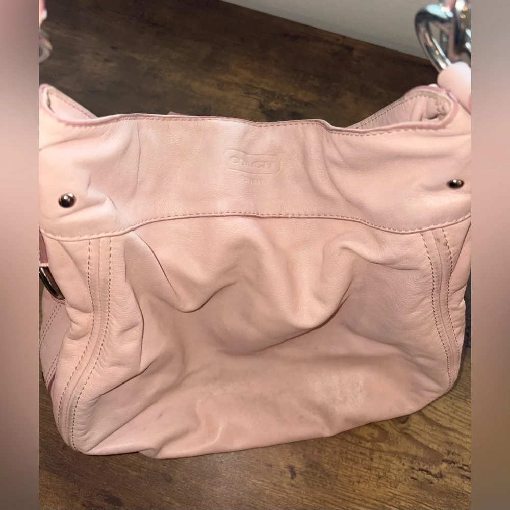 Coach Leather Blush Hobo Shoulder Bag - Picture 8 of 16